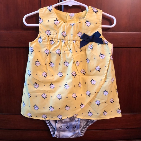 baby girl carter's floral bow dress